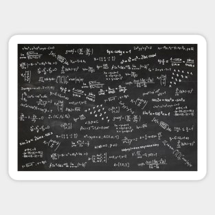 Blackboard With Numbers Math Formulas Mathematics Equations Sticker